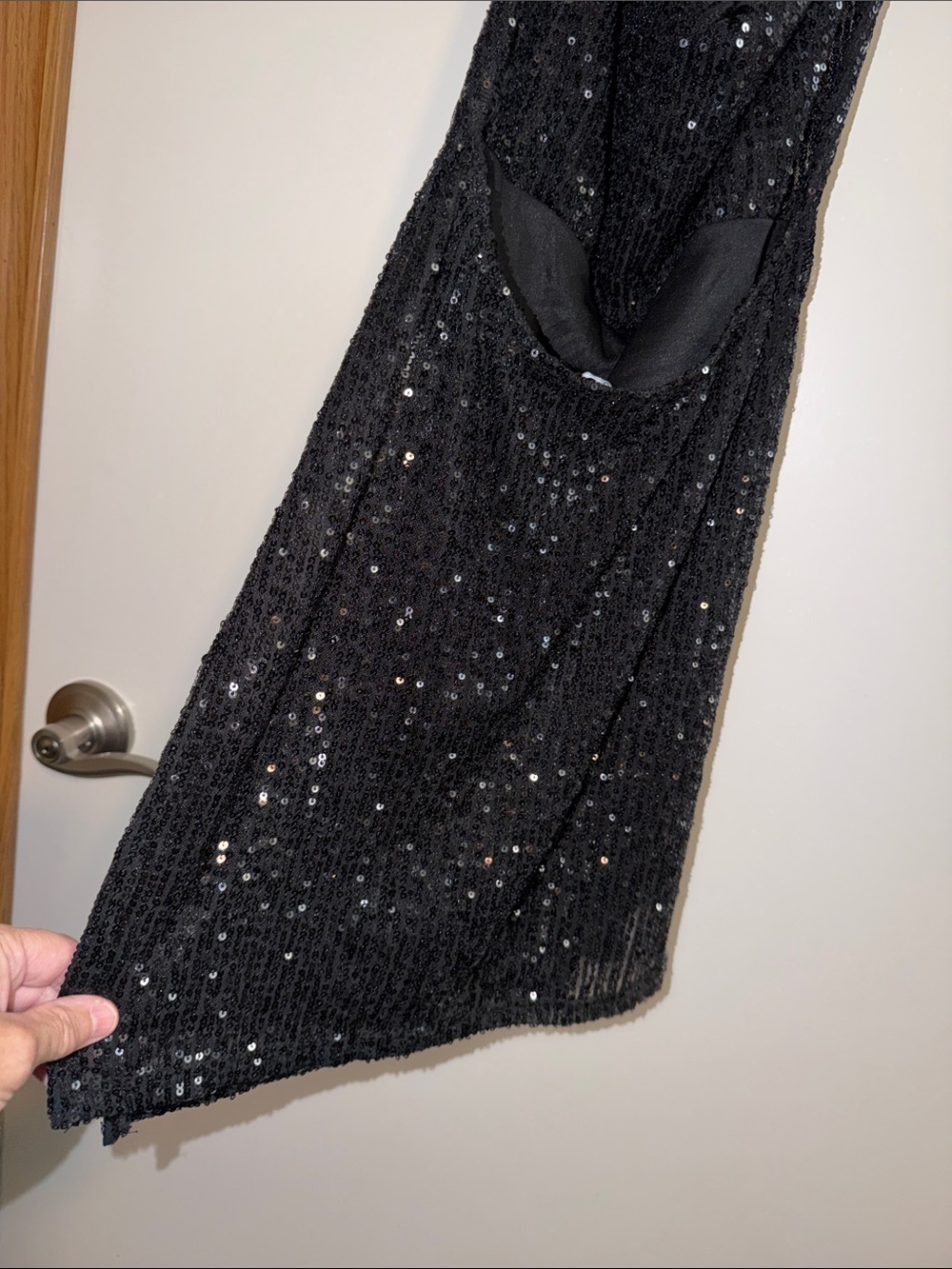 Fashion Nova Black Sequin Halter Mini Dress - Picture 5 of 7